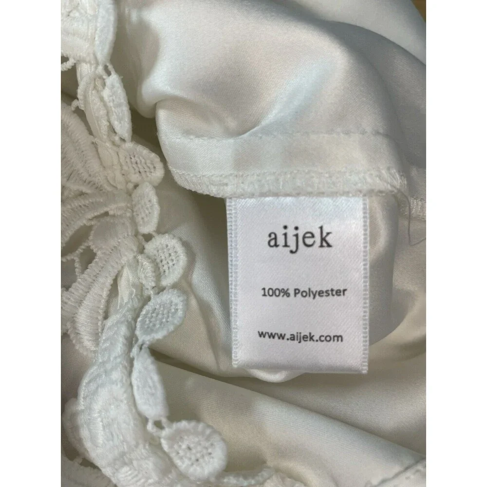 Aijek Padua Embroidered Romper Size 3 White - Picture 12 of 13